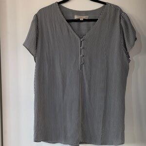 Striped Black and White Women's Top